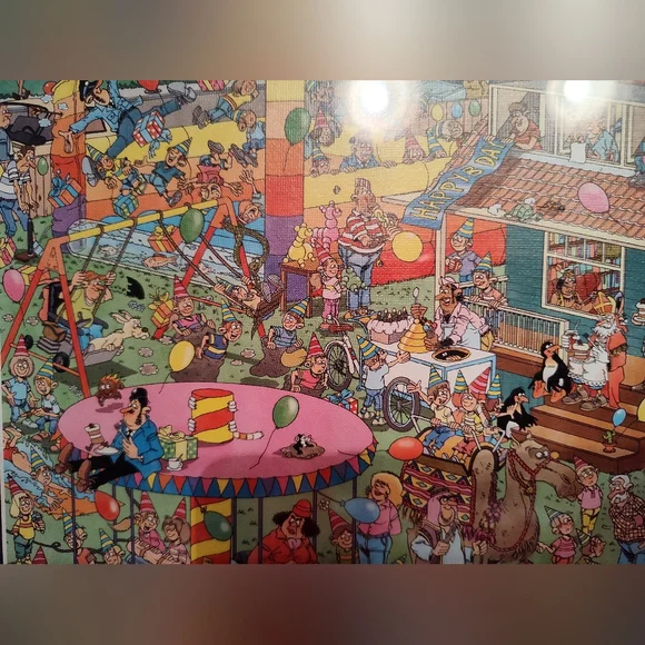 NWT Jan Van Haasteren Birthday Party Comic Puzzle, 1000 Pieces, 12+ - Picture 4 of 9